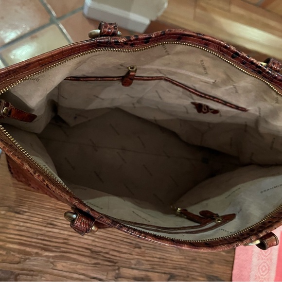 L
Brahmin Crocodile-Embossed Tote in Rich Burgundy - Picture 10 of 10